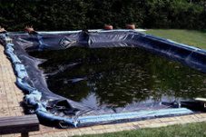 Winter pool tarp cover