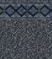 Cobalt Lake - Grey Mosaic liner pattern